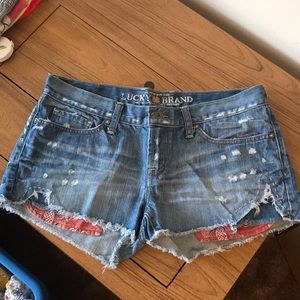 Lucky Brand cut off denim shorts